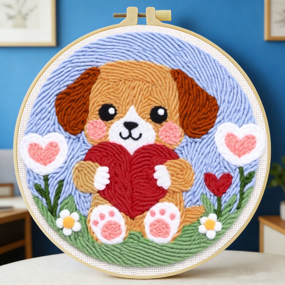Sewing Textile Art - Zestaw do haftowania punch needle z