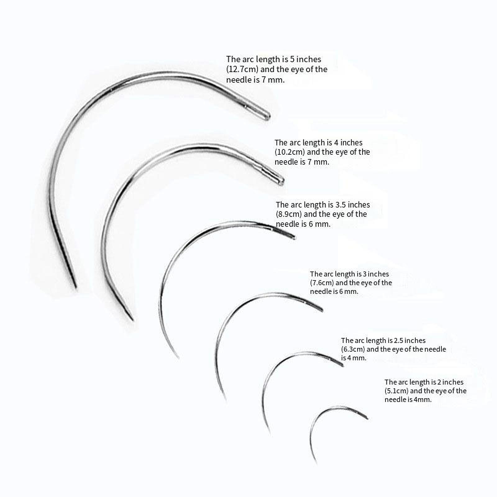Leather Needle Heavy - Zestaw igieł do szycia ręcznego, zakrzywione,