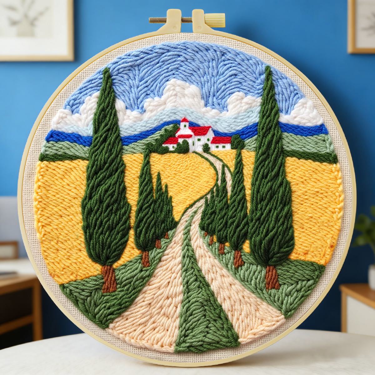 Sewing Textile Art - Zestaw do haftowania punch needle, 20x20