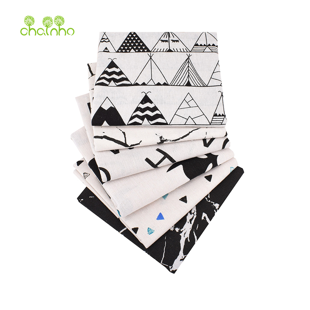 Sewing Geotextile Fabric - Chainho, Drukowana Tkanina Bawełniano-Lniana, Materiał do