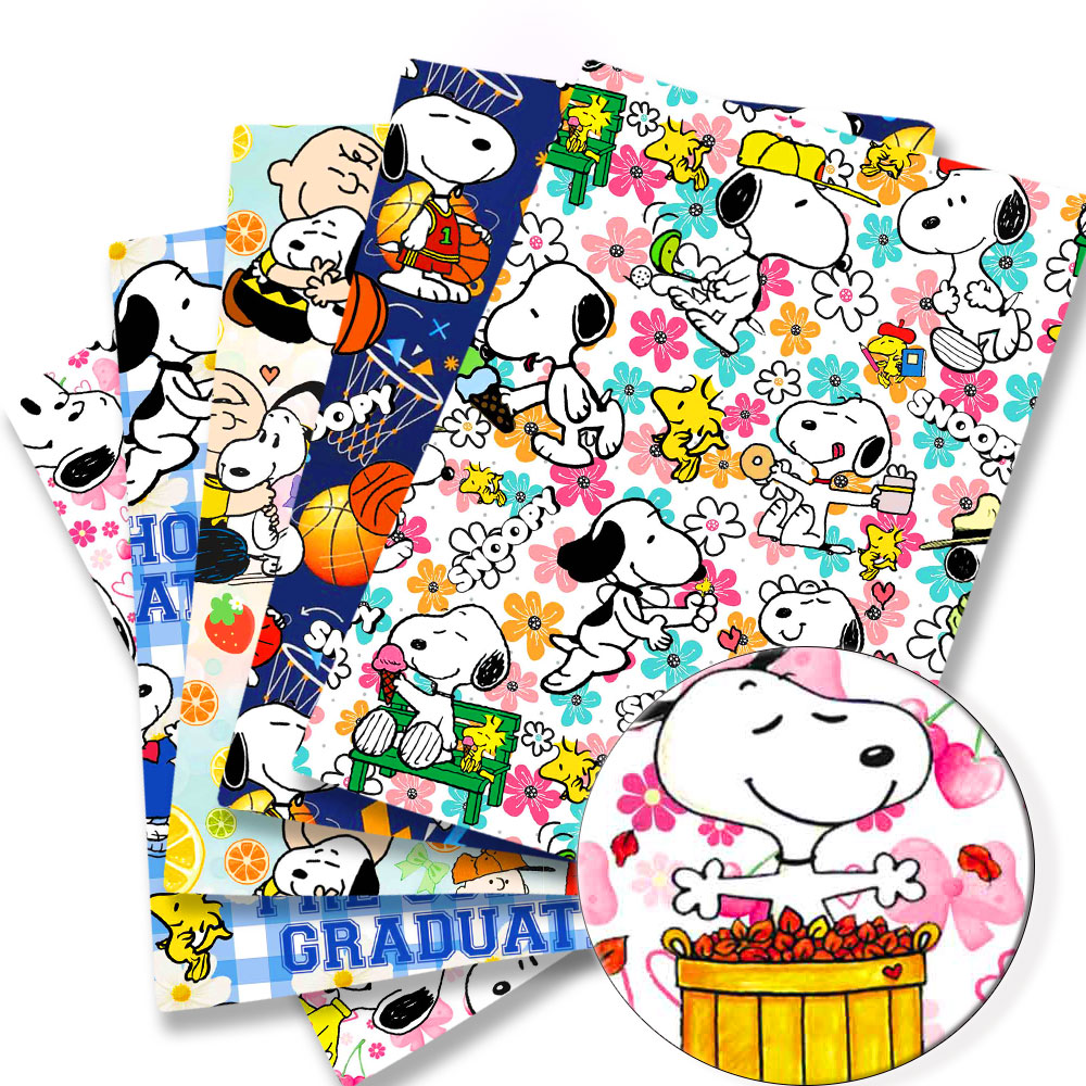 Sewing In Textile - Tkanina TAKARA TOMY Snoopy 140x50CM z