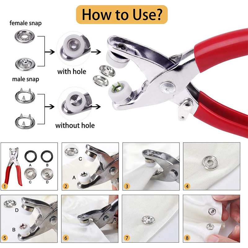 100-zestaw szczypiec zatrzasko – Snap Button Plier recenzja i cena