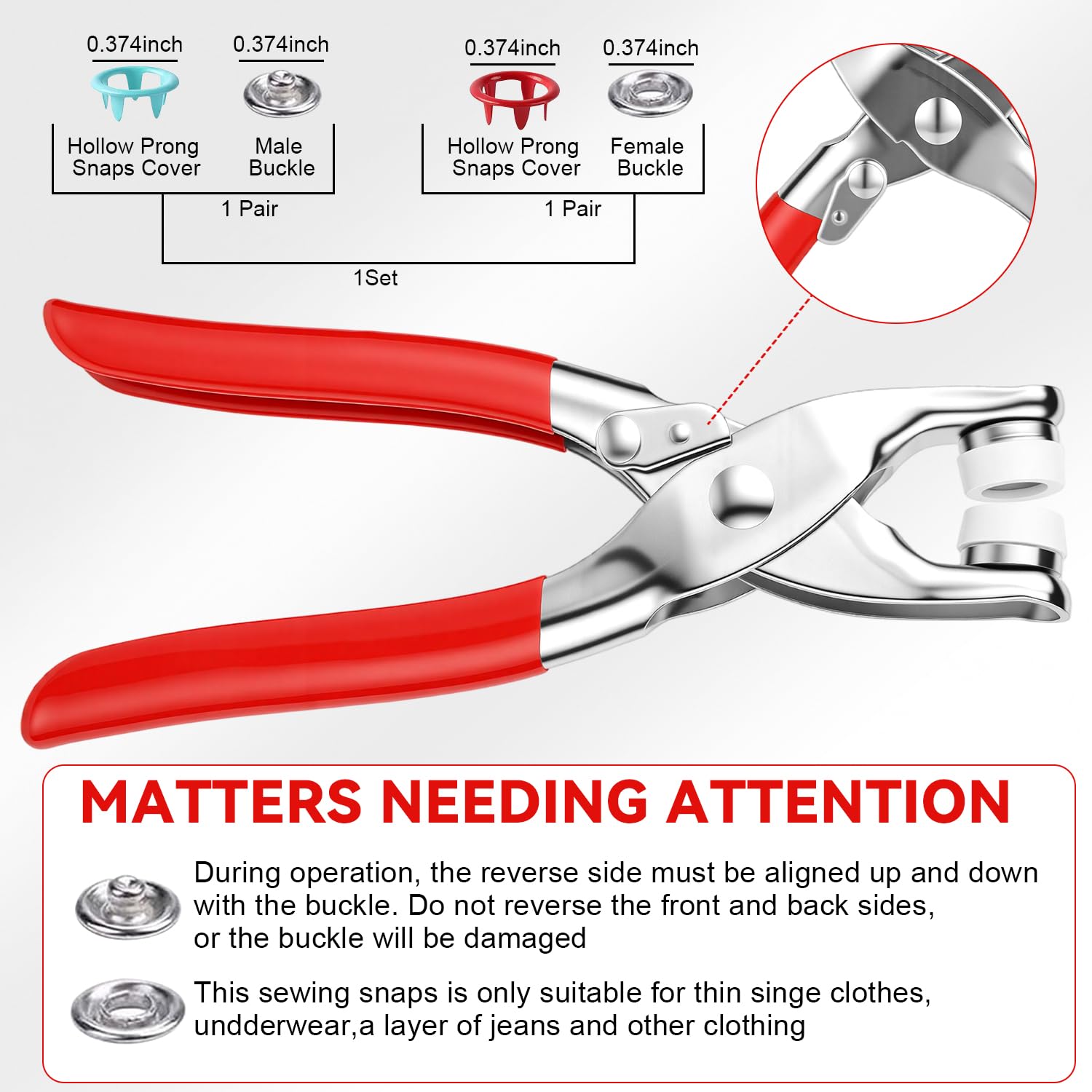 Zestaw do szycia z 100 metalow – Snap Button Plier recenzja i cena